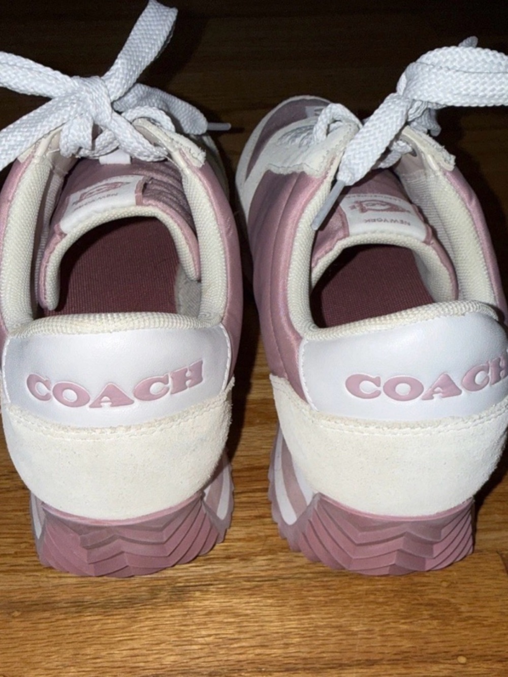 Coach Women's Runners Pink & Cream Runner Sneakers - Picture 6 of 7